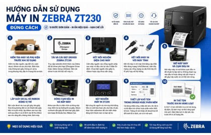 Hướng dẫn sử dụng máy in Zebra ZT230 đúng cách chi tiết nhất 2026